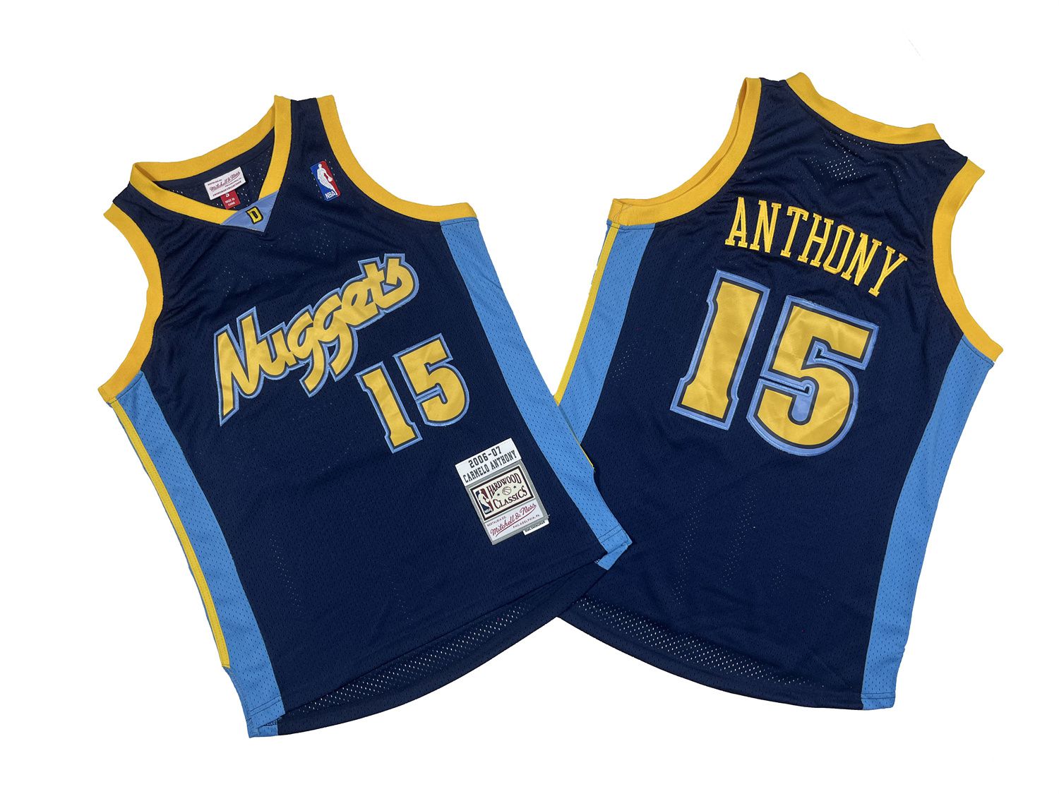 Men Denver Nuggets 15 Anthony Blue Throwback NBA Jersey